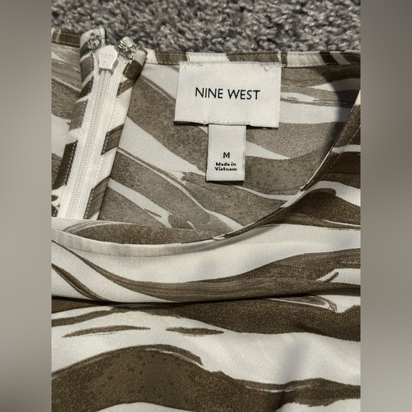 Nine West Zebra Print Dress with Accordion Style Skirt - Picture 3 of 3